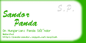 sandor panda business card